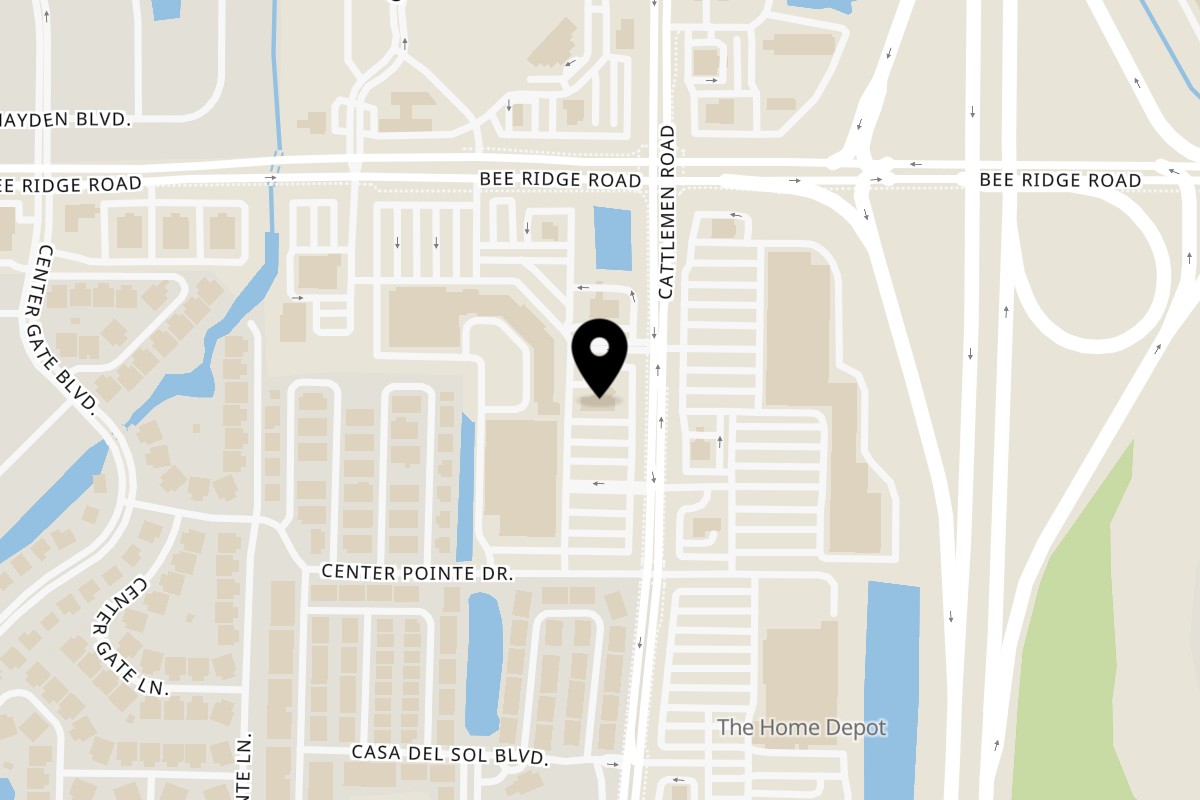Map showing the location of Casa Patron Mexican Kitchen on 4000 Cattlemen Rd in Sarasota